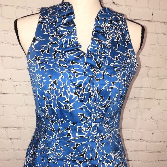 Taylor Ruffled Neck Sheath Dress - Picture 3 of 5